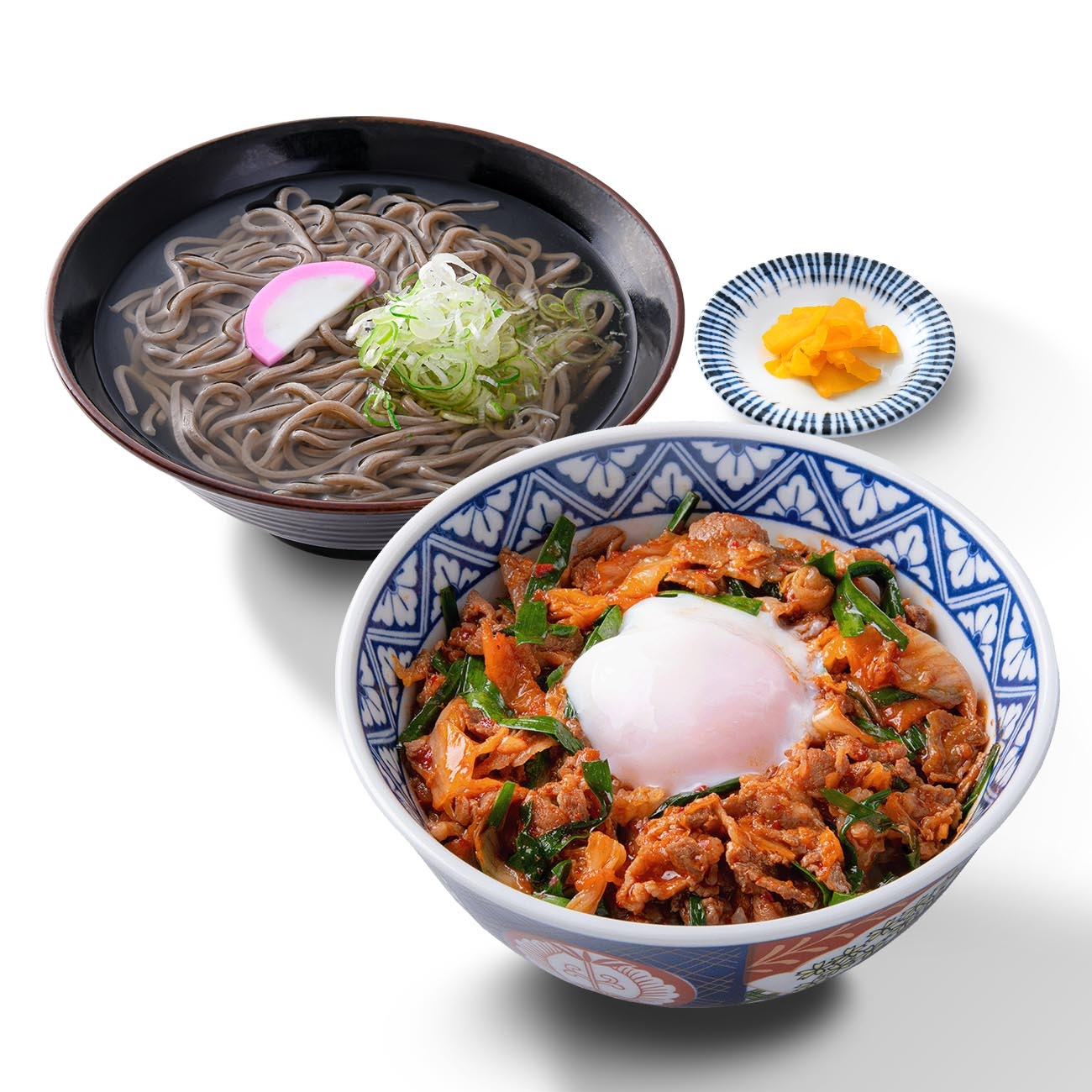 温玉豚キムチ丼＆かけそば