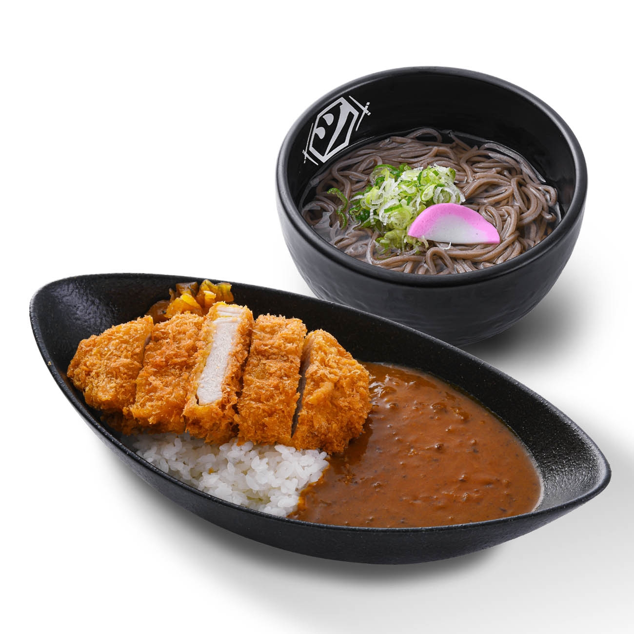 店舗限定 厚切り勝（かつ）カレー＆かけそばセット