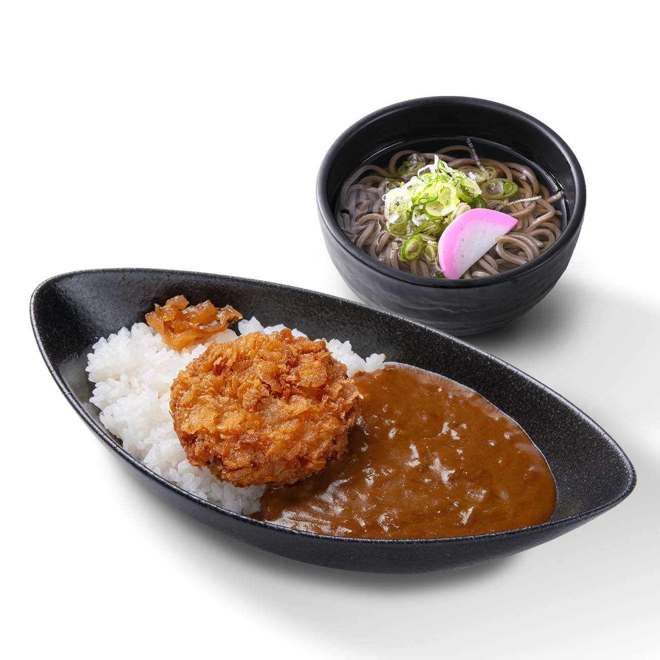 店舗限定 怪獣レモンミンチカツカレー＆小そばセット