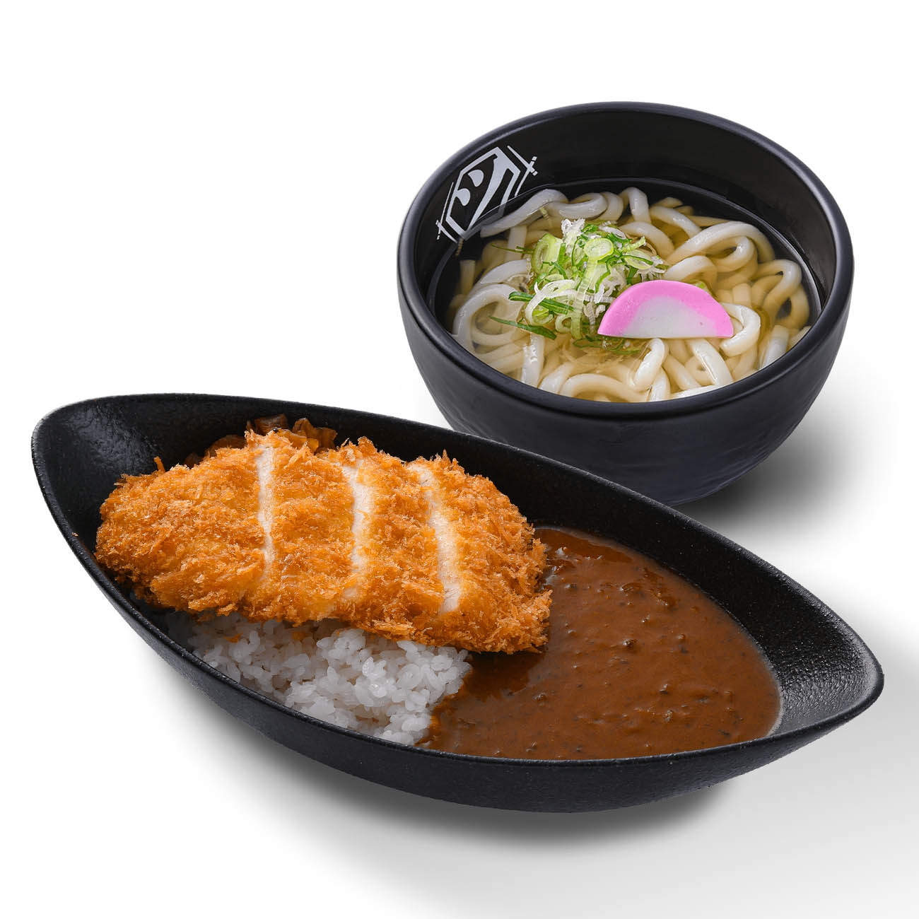 店舗限定 チキンカツカレー＆かけうどんセット
