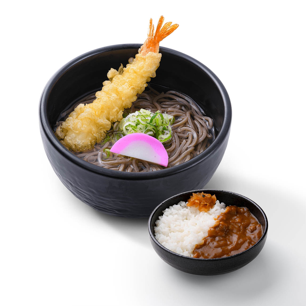 店舗限定 海老天そば＆半カレーセット