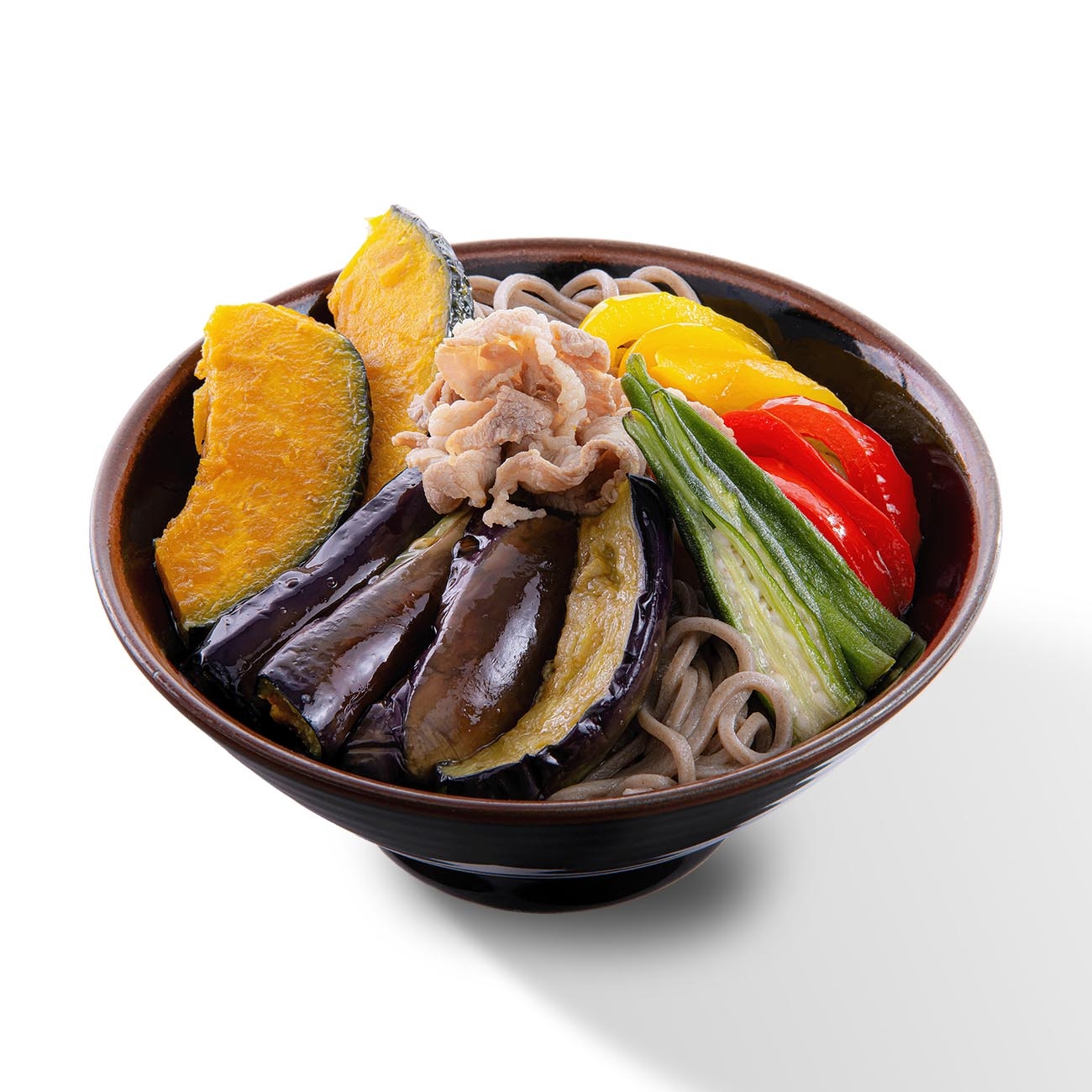 夏野菜と豚しゃぶのぶっかけそば