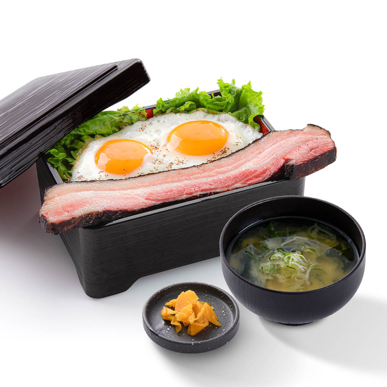 美味しすぎる！厚切りベーコンステーキ重