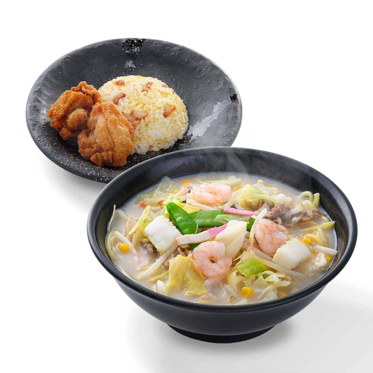 海鮮ちゃんぽん麺＆唐揚げ炒飯(小)セット