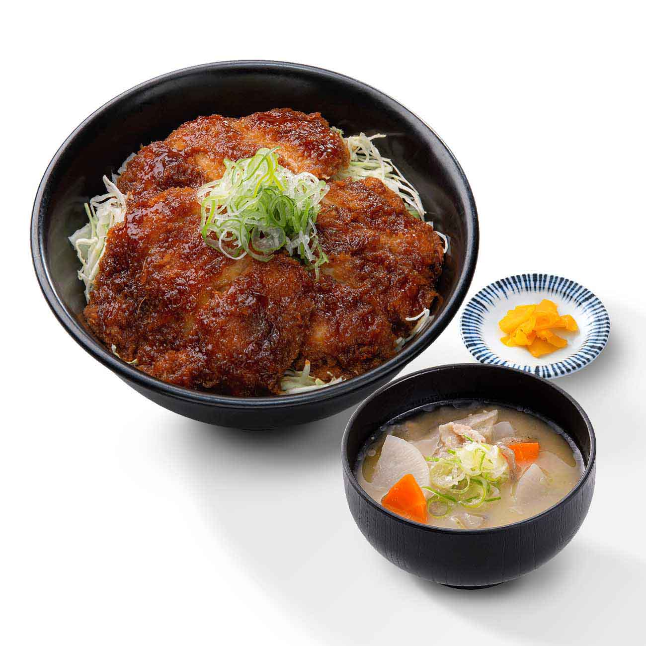 トリプル鶏たれカツ丼＆豚汁