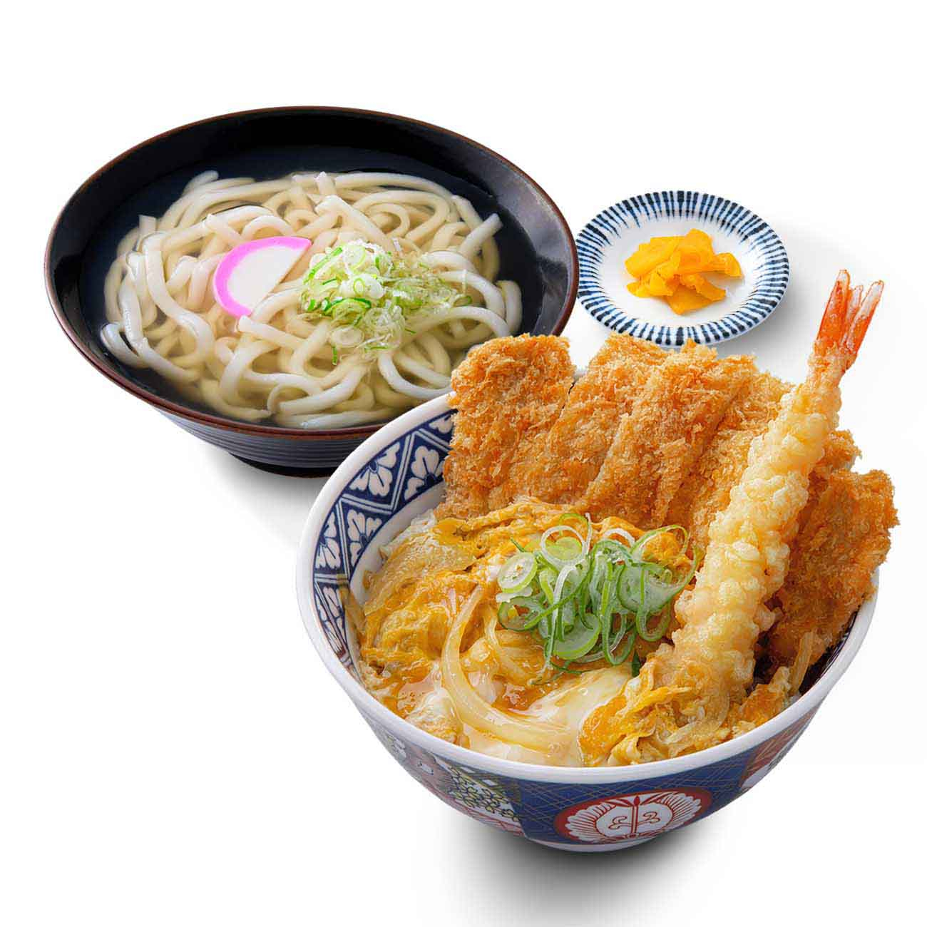 海老カツ丼＆かけうどんセット