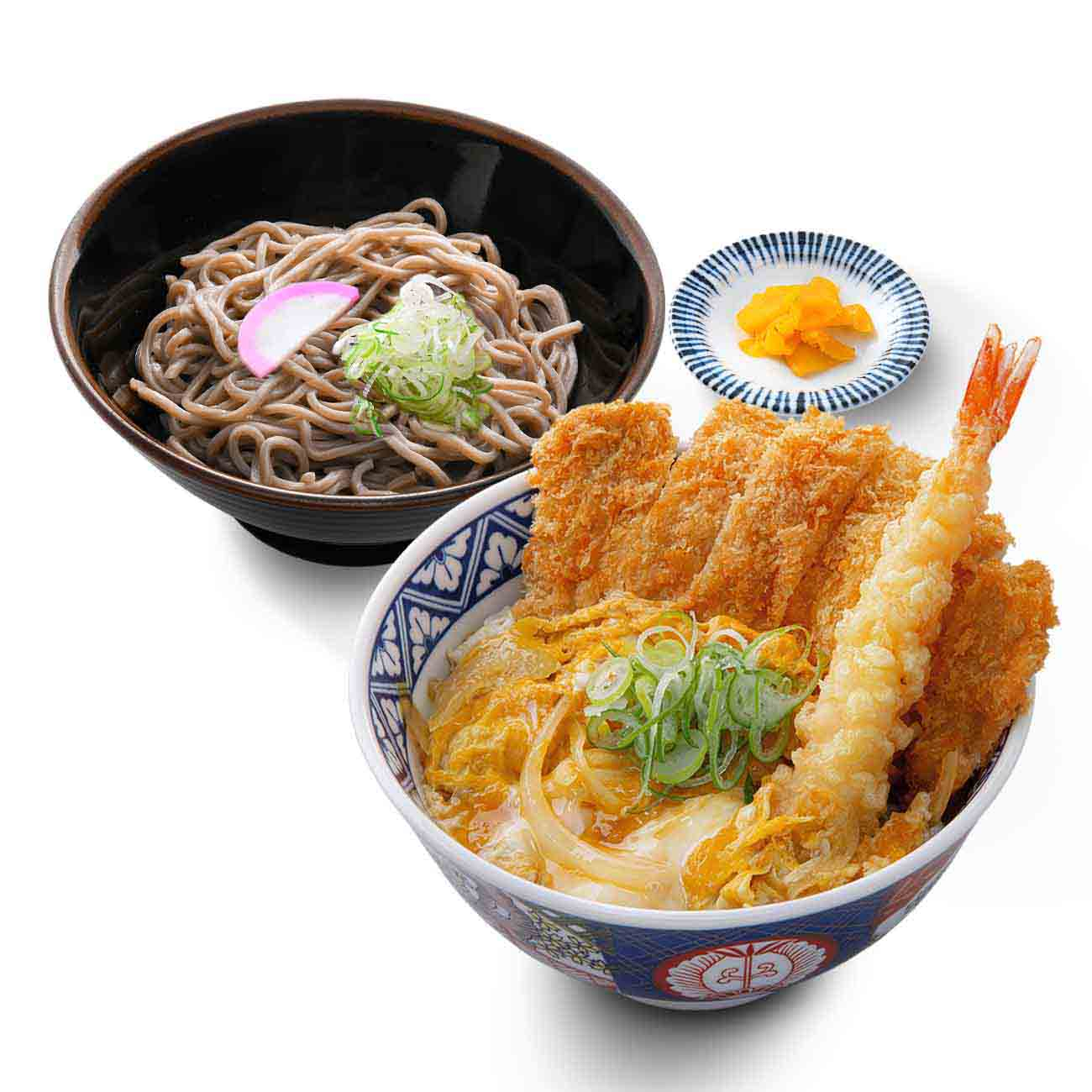 海老カツ丼＆ぶっかけそばセット