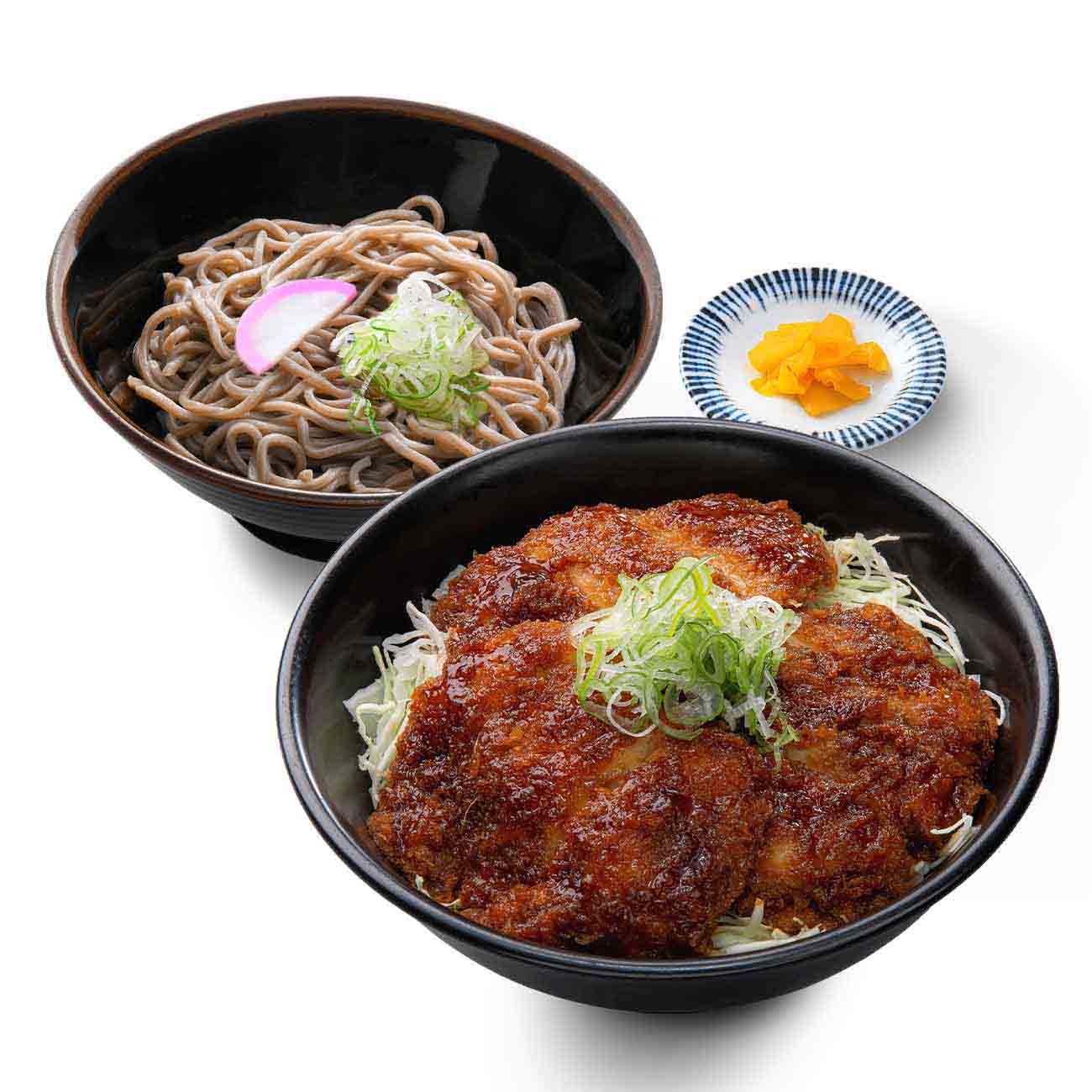 トリプル鶏たれカツ丼＆ぶっかけそばセット