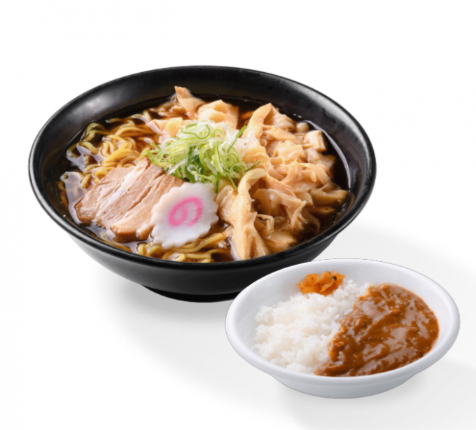 つるや特製穂先メンマ中華そば＆半カレーセット