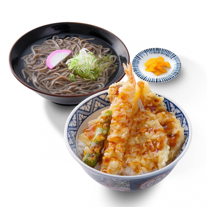 海鮮天丼＆かけそばセット