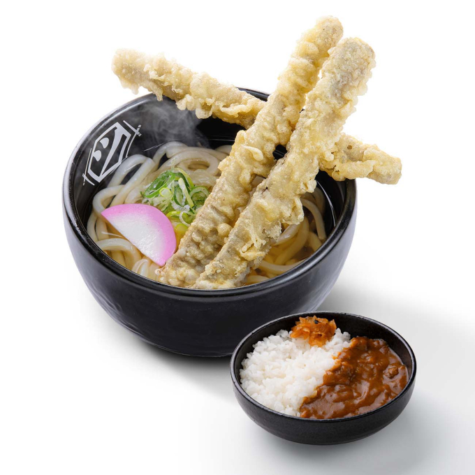 店舗限定 ごぼうの天ぷらうどん＆半カレーセット