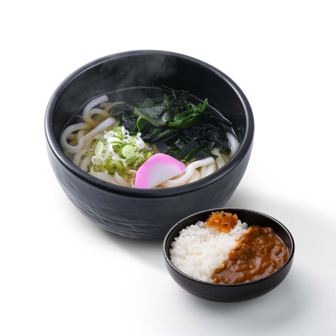 店舗限定 わかめうどん＆半カレーセット