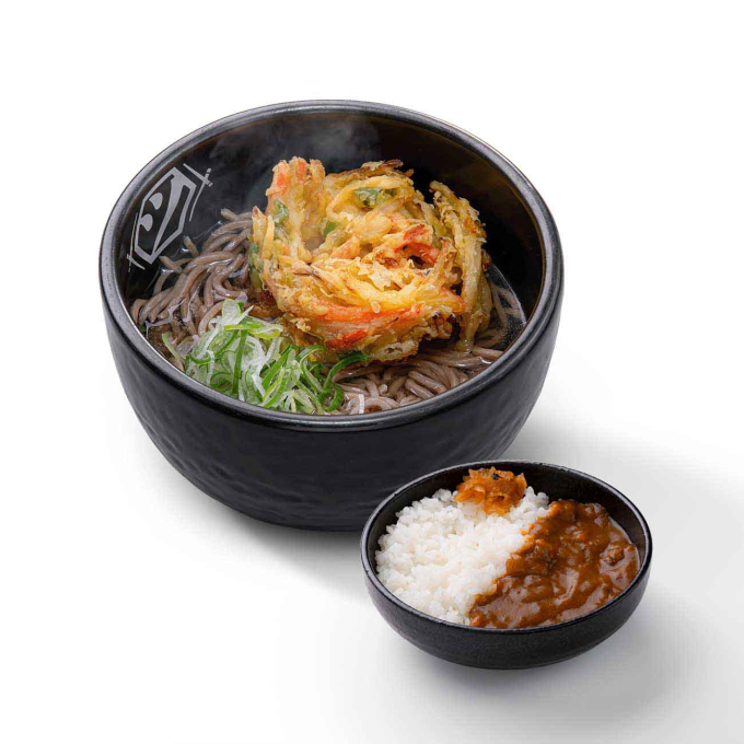 店舗限定 かき揚げそば＆半カレーセット