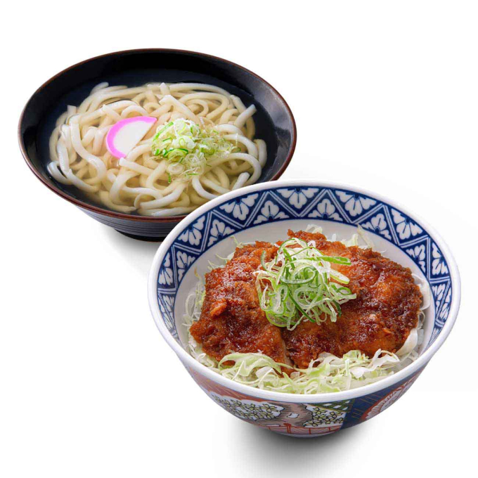 歓喜鶏たれカツ丼＆かけうどんセット