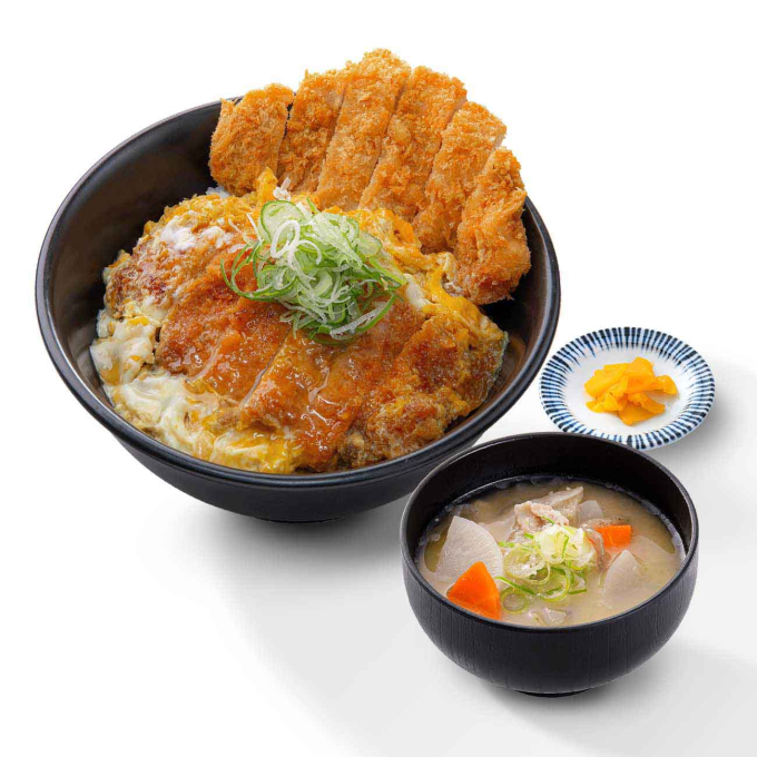 ダブルカツ丼＆豚汁