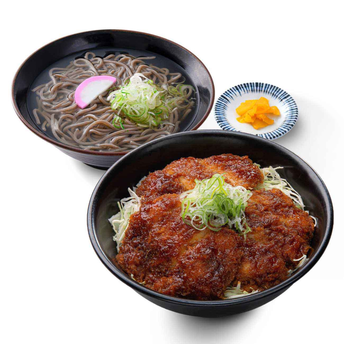 トリプル鶏たれカツ丼＆かけそばセット