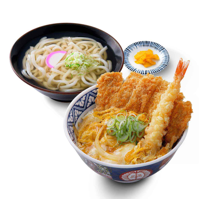 海老カツ丼＆かけうどんセット