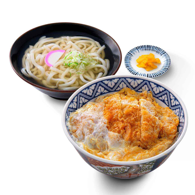 カツ丼＆かけうどん