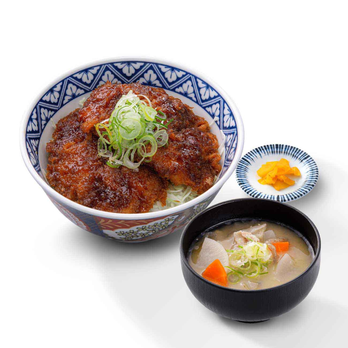 鶏たれカツ丼&豚汁