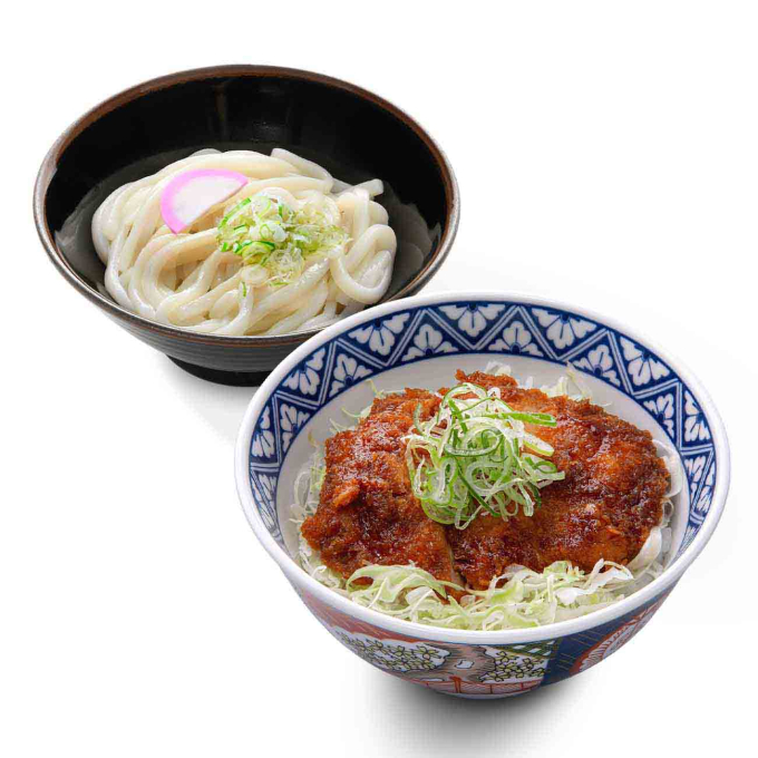 歓喜鶏たれカツ丼＆ぶっかけうどんセット