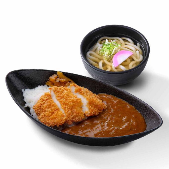 店舗限定 チキンカツカレー＆小うどんセット