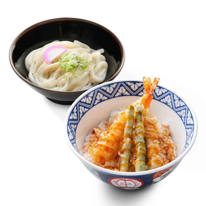 歓喜海老天丼＆ぶっかけうどんセット