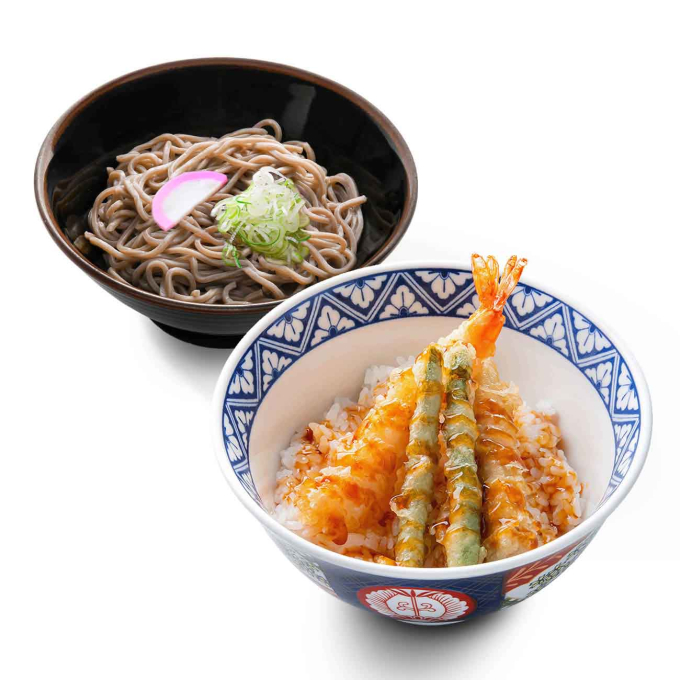 歓喜海老天丼＆ぶっかけそばセット