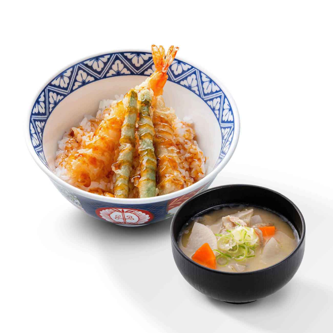 歓喜海老天丼＆豚汁セット