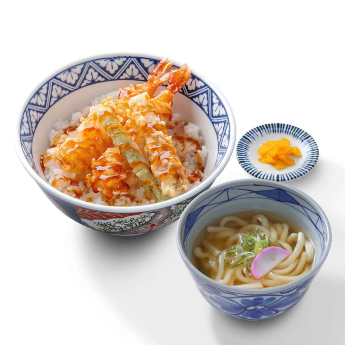 海老天丼＆小うどん