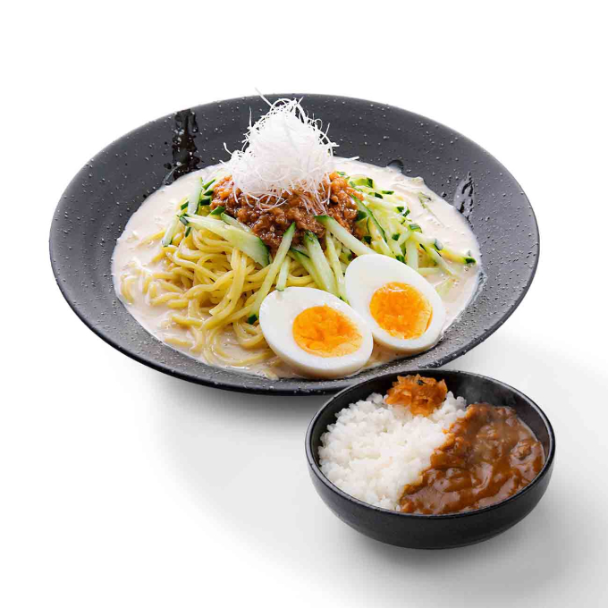 ピリ辛豆乳担々冷麵(白)＆カレー(小)